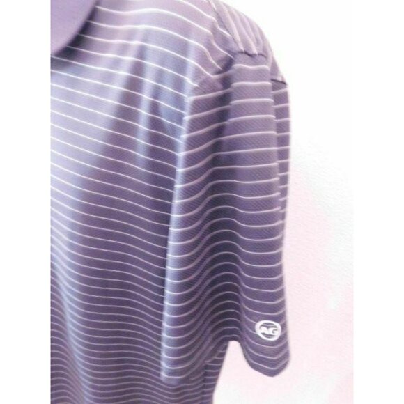 AG Green Label XL Gray White Stripe Men's  POLO - Picture 7 of 7